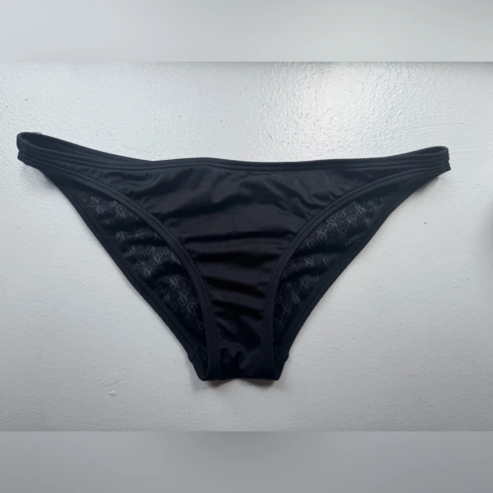Victoria’s Secret Ruched Cheeky Bikini Bottoms – Black – Size Small - Picture 2 of 8